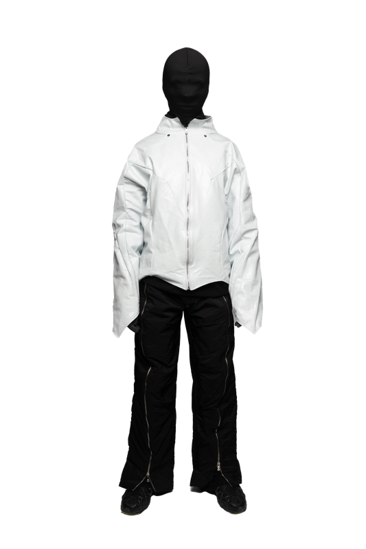 HEX-COR004 VESTE CUIR BLANCHE